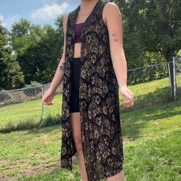 Lularoe Joy Lace Duster Cardigan 